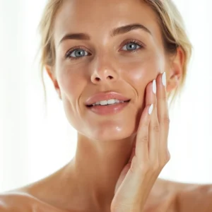 young beautiful woman with full and smooth skin