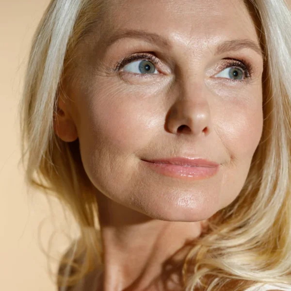 mature woman with youthful features
