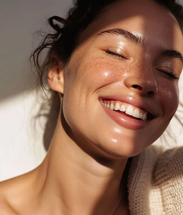 Close up of woman smiling