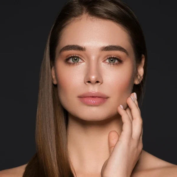 young beautiful woman with full and smooth skin